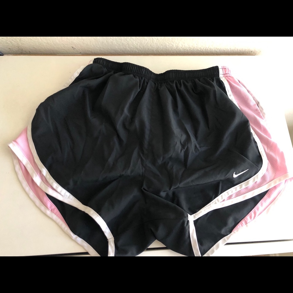 Black and pink Nike Dri-Fit Running Shorts